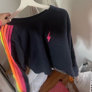 aviator nation sweatshirt cropped